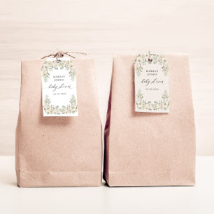 Elegant Ivory Floral Bridal Shower Gift Tags