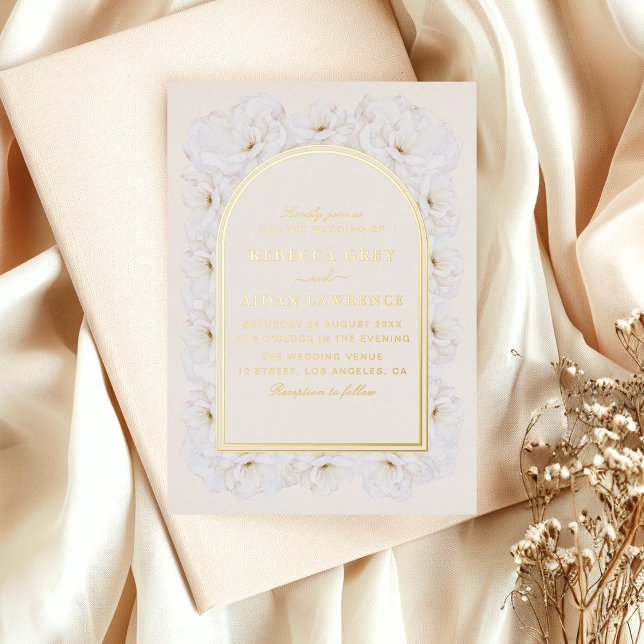 Elegant Ivory Floral with Gold Arch Frame wedding (Creator Uploaded)