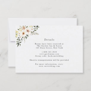Elegant Ivory Florals and Greenery Details Card