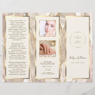 Elegant Ivory Gold Agate Brochure