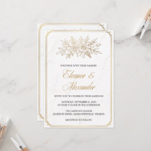 Elegant Ivory Gold Art Deco Wedding