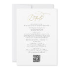 Elegant Ivory Gold QR Code All in one Wedding