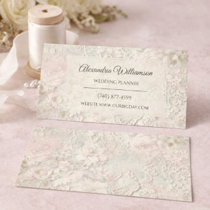 Elegant Ivory Lace Business Card