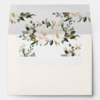 Elegant Ivory Magnolia Floral Greenery Wedding A7
