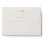 Elegant Ivory Minimalist A7 5x7 Wedding Envelope