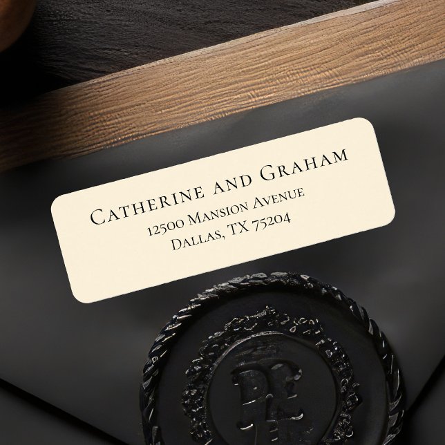 Elegant Ivory Minimalist Wedding Return Address (Creator Uploaded)