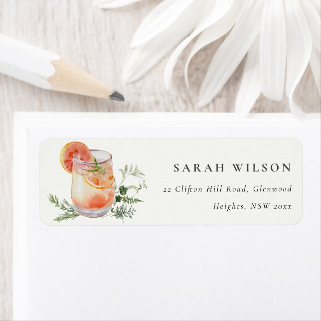 Elegant Ivory Orange Green Cocktail Address (Insitu)