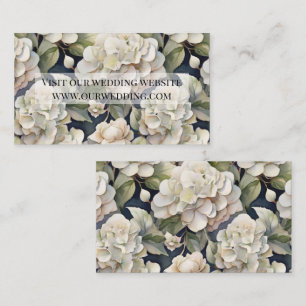 Elegant ivory pink green navy watercolor floral enclosure card