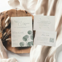 Elegant Ivory & Sage Fall Botanical Wedding