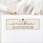 Elegant Ivory Script Wedding Return Address Label