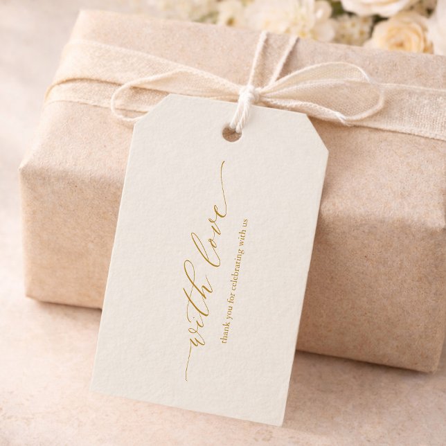 Elegant Ivory Thank You Gift Tag (Creator Uploaded)