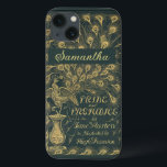 Elegant Jane Austen Pride and Prejudice Book Cover<br><div class="desc">Personalised gift for a Jane Austen fan with a picture of Pride and Prejudice book cover,  dark green with a faux gilded peacock.</div>