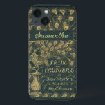 Elegant Jane Austen Pride and Prejudice Book Cover<br><div class="desc">Personalised gift for a Jane Austen fan with a picture of Pride and Prejudice book cover,  dark green with a faux gilded peacock.</div>