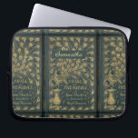 Elegant Jane Austen Pride and Prejudice Book Cover<br><div class="desc">Personalised gift for a Jane Austen fan with a picture of Pride and Prejudice book cover,  dark green with a faux gilded peacock.</div>
