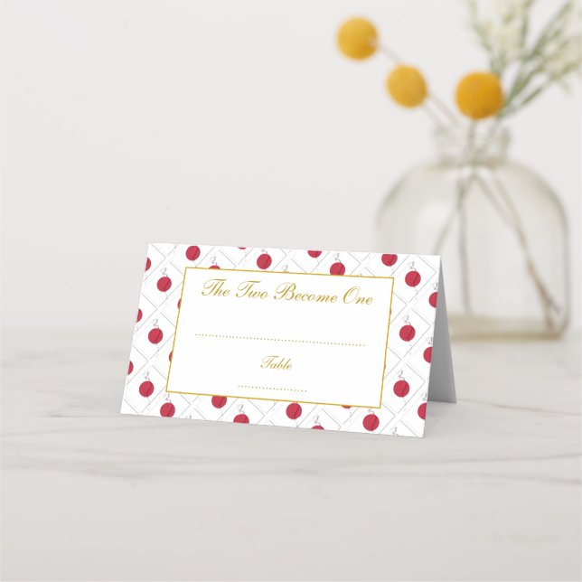 Elegant JAPAN HINOMARU Wedding Celebration Place Card (Front)