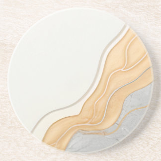 Elegant Japandi Inspired Sandstone Coaster