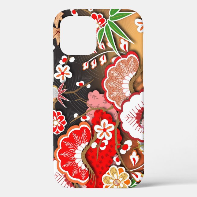 Elegant Japanese Autumn Kimono Case-Mate iPhone Case (Back)