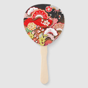 Elegant Japanese Autumn Kimono Hand Fan
