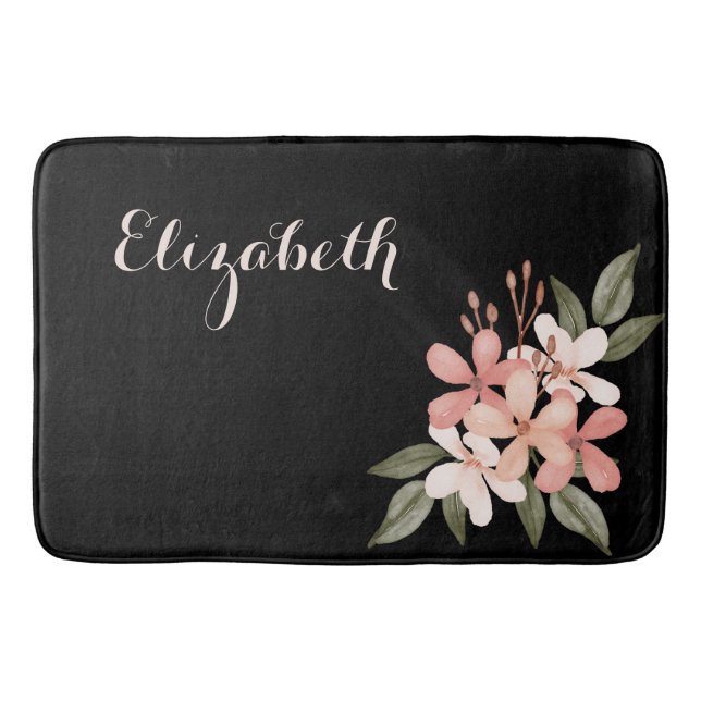 Elegant Japanese Cherry flower  Bath Mat (Front)