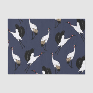 Elegant Japanese Cranes Tissue Paper