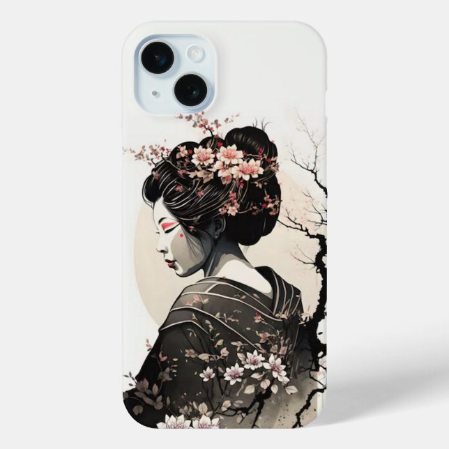 Elegant Japanese Geisha -  Case-Mate iPhone Case (Back)