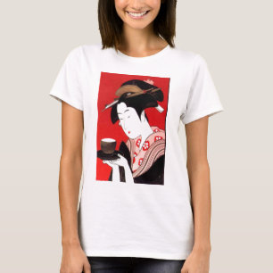 Elegant Japanese Lady Tea Serving Ceremony Art  T-Shirt