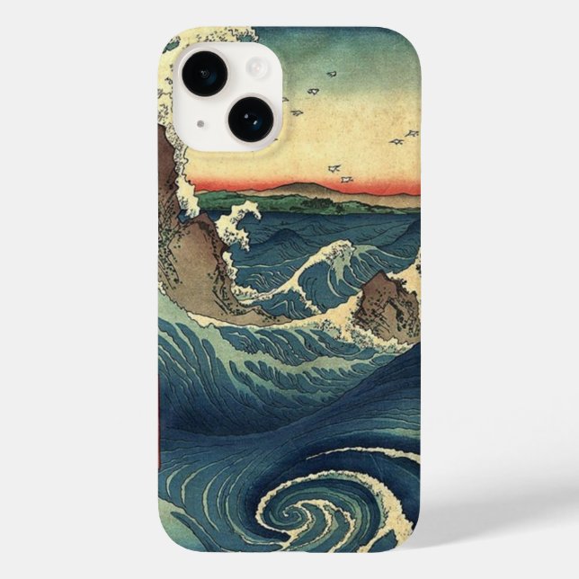 ELegant Japanese Ocean Tide Great Waves Case-Mate iPhone Case (Back)