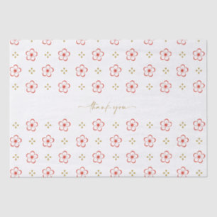 Elegant Japanese Plum Blossom  Tissue Paper