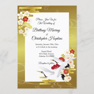 Elegant Japanese Style Wedding Invitation