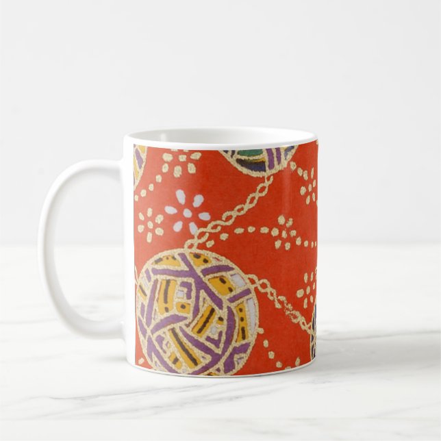 Elegant Japanese Washi Origami Fancy Balls Coffee Mug (Left)