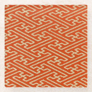 Elegant Japanese Washi Origami Geometric Glass Coaster