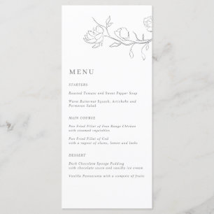 Elegant Jasmine Branch Wedding Menu