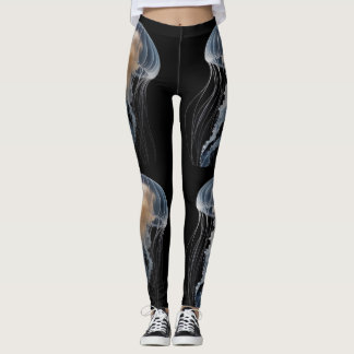 "Elegant Jellyfish Leggings: Unique Ocean-Inspired Leggings