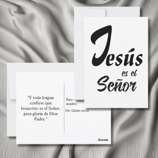 Elegant Jesus es el Señor Black & White Modern Postcard