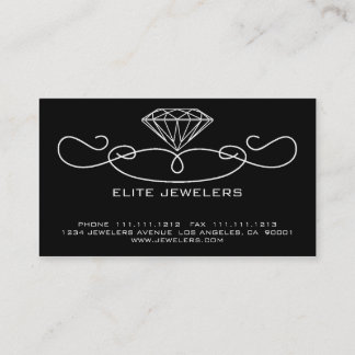 ELEGANT JEWELERS DIAMOND BUSINESS CARD