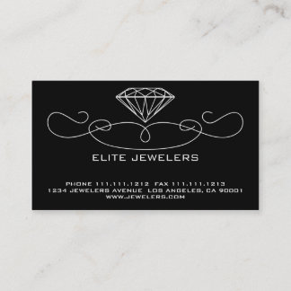 ELEGANT JEWELERS DIAMOND FRONT & BACK VERSION BUSINESS CARD