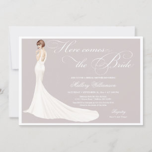 Elegant Jewelled Bride Bridal Shower Invitation