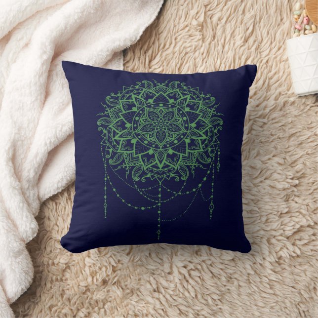Elegant Jewelled Zen Mandala Cushion (Blanket)