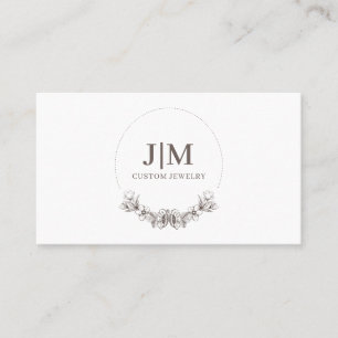 Elegant Jeweller Monogram Business Card