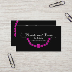 Elegant Jewellery and Beads Business Card