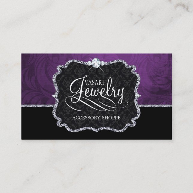 Elegant Jewellery Business Card Template (Front)
