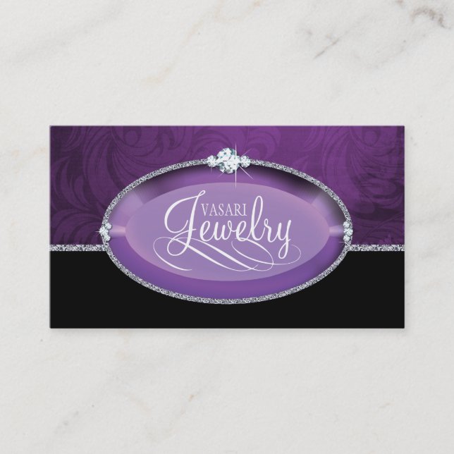 Elegant Jewellery Business Card Template (Front)