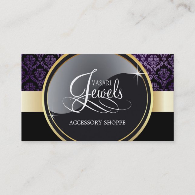 Elegant Jewellery Business Card Template (Front)