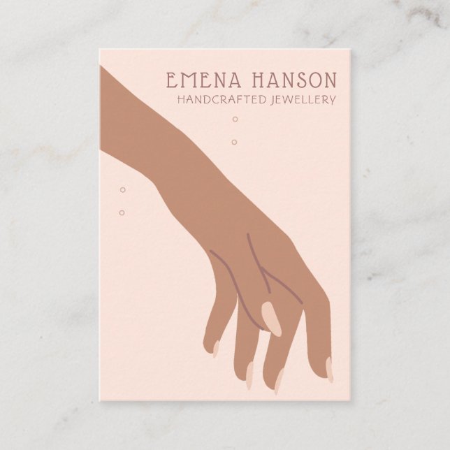 Elegant Jewellery Crafter Bracelet Hand display ca Business Card (Front)