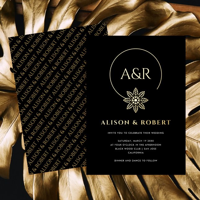 Elegant jewellery inspired frame & initials weddin (Creator Uploaded)