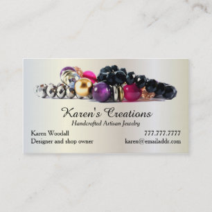 Elegant Jewellery or Jewellery Designer Maker Business Card
