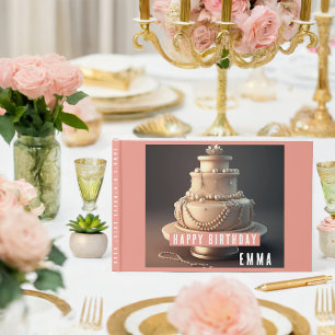 Elegant Jewellery-Themed Birthday Guest Book