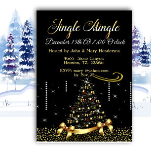 Elegant Jingle Mingle Christmas Invitation