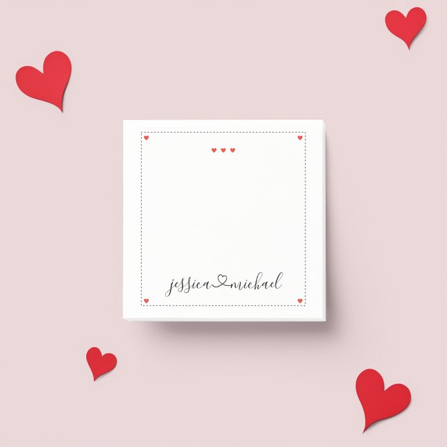 Elegant Joined by Love Wedding Favour Post-it Note (Personalized Elegance: Joined by Love Wedding Post-it Notes 💍)