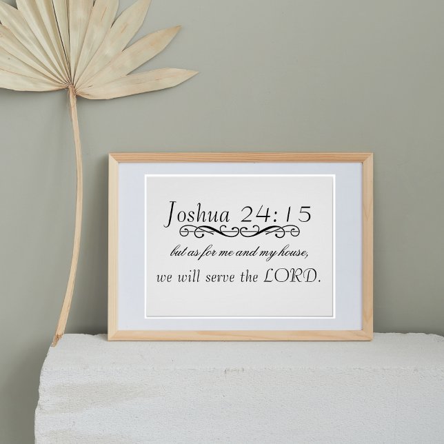 Elegant Joshua 24 Scripture Verse Poster (Creator Uploaded)